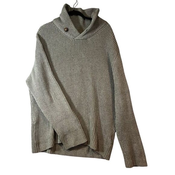 Eddie Bauer Women's XL Pullover Thick Chunky Ribbed Knit Sweater‎ Button Neck - Picture 1 of 10
